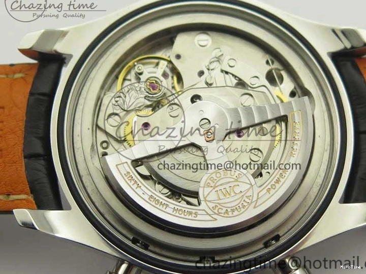 MIROTIME 0308 Portuguese Chrono SS ZF 1:1 Best Edition Gray Dial SS On Black Leather Strap A ZipUp 7215